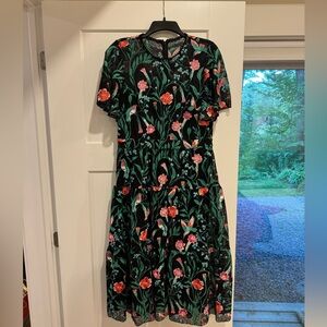 Kate Spade | size 10 Jardin embroidered lace midi dress